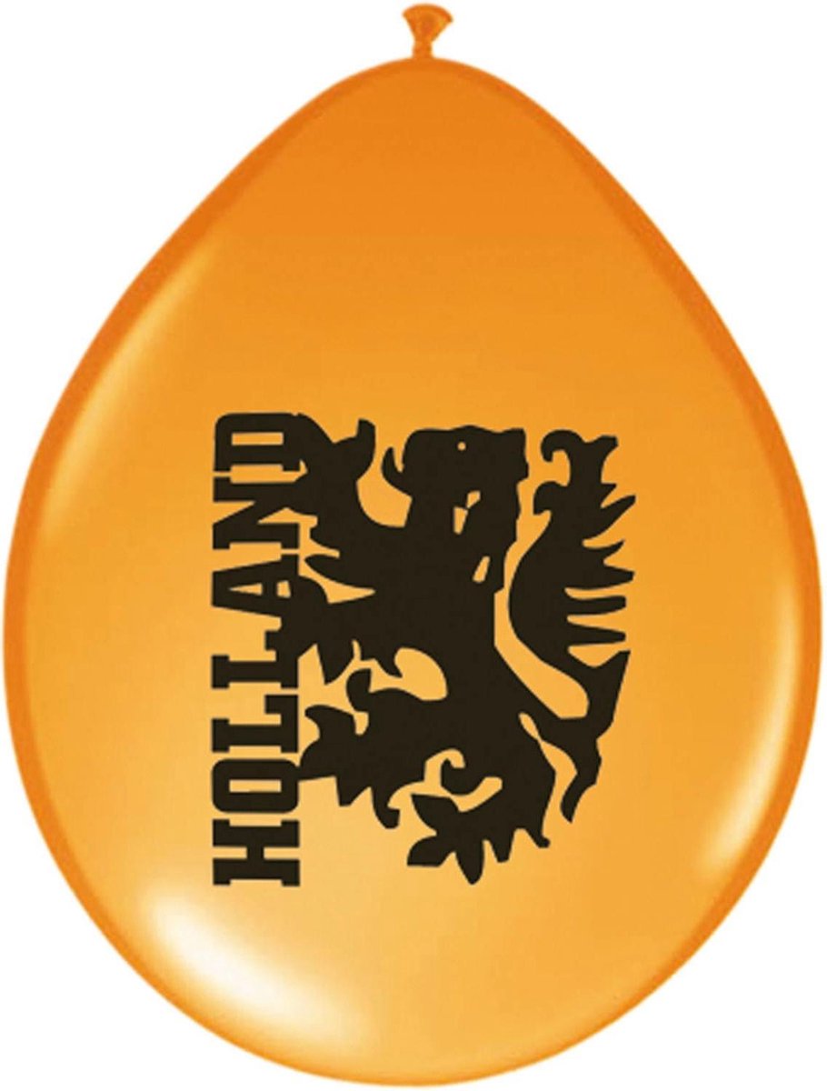 Oranje Holland leeuw ballonnen 40 stuks - Oranje Ek/ Wk artikelen/ versieringen