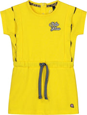 Quapi baby meisjes korte mouwen jurk Baukje Banana Yellow