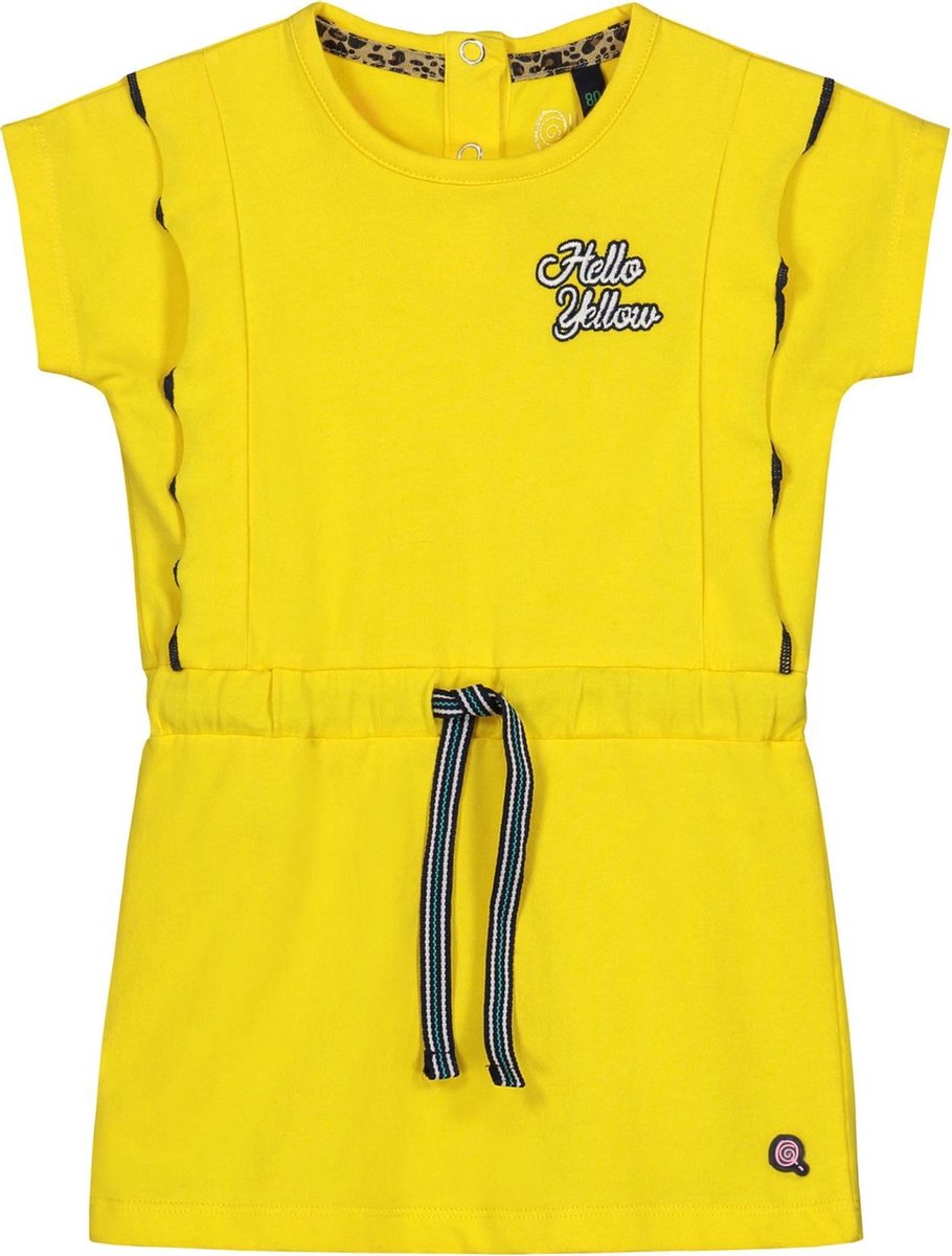 Quapi baby meisjes korte mouwen jurk Baukje Banana Yellow