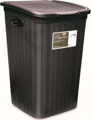 YILTEX – Elegance - Wasmand / Wasmand Met Deksel / Wassorteerder – 50l – Donkerbruin