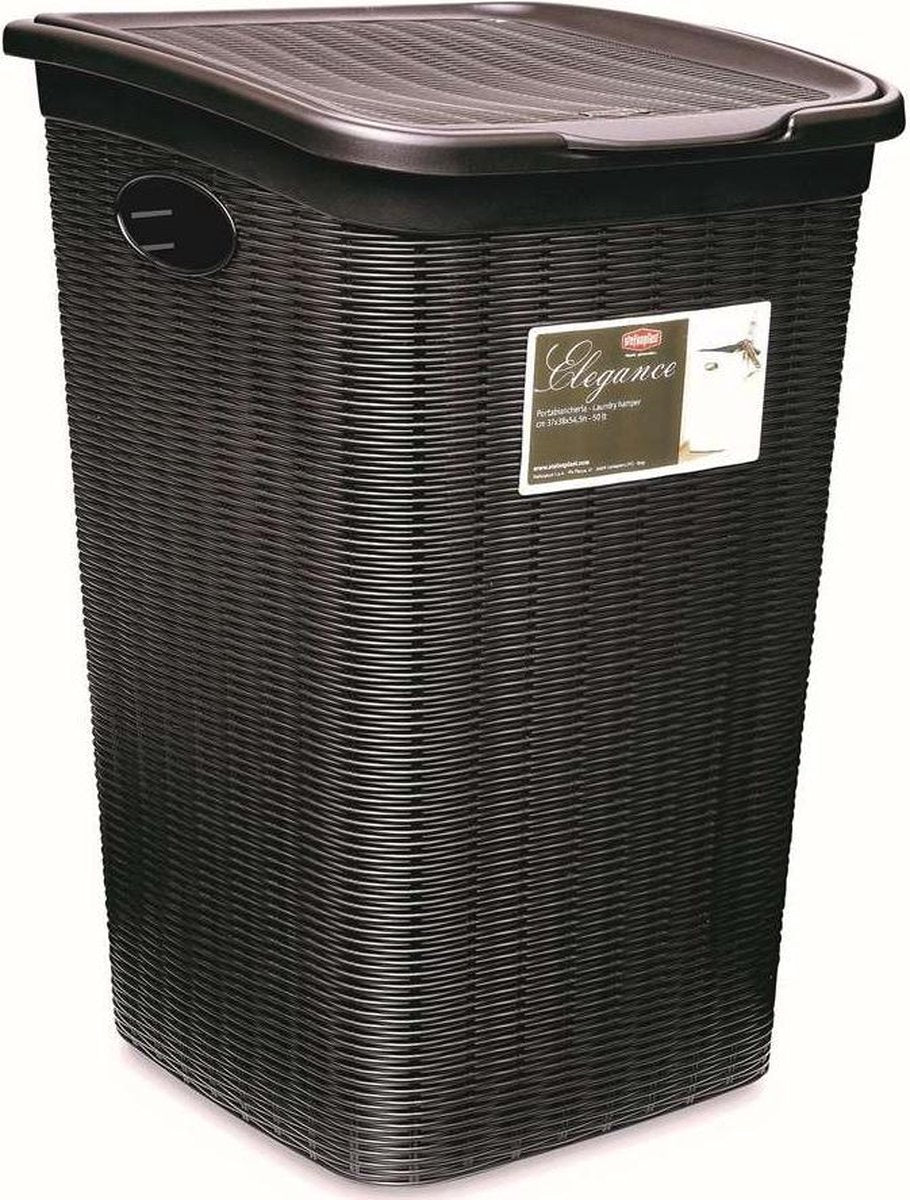 YILTEX – Elegance - Wasmand / Wasmand Met Deksel / Wassorteerder – 50l – Donkerbruin