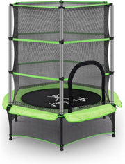 Uniprodo Kindertrampoline - met veiligheidsnet - 140 cm - 50 kg - groen