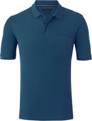 Casa Moda Comfort Fit poloshirt - donker petrol -  Maat M
