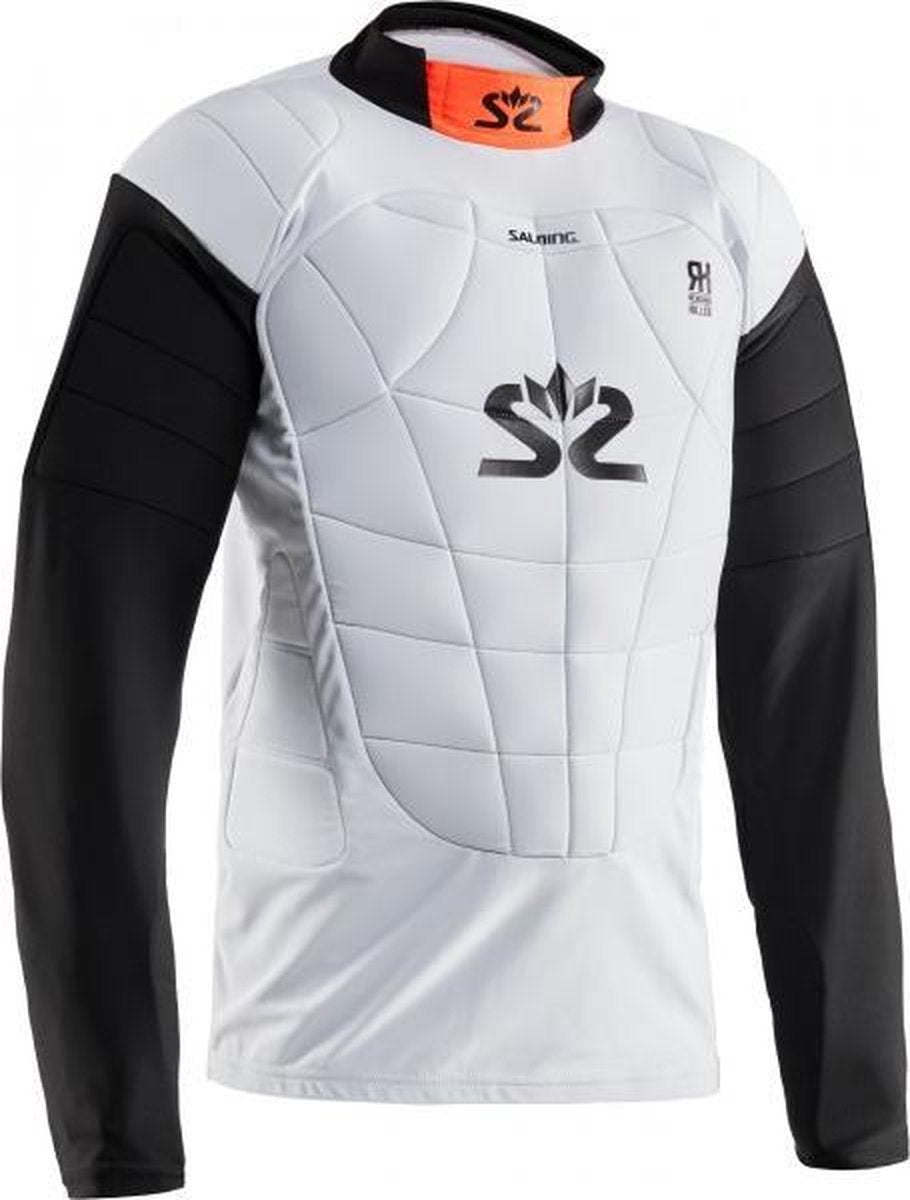 Salming Goalie Protective Vest E-Series - wit/oranje - maat XS