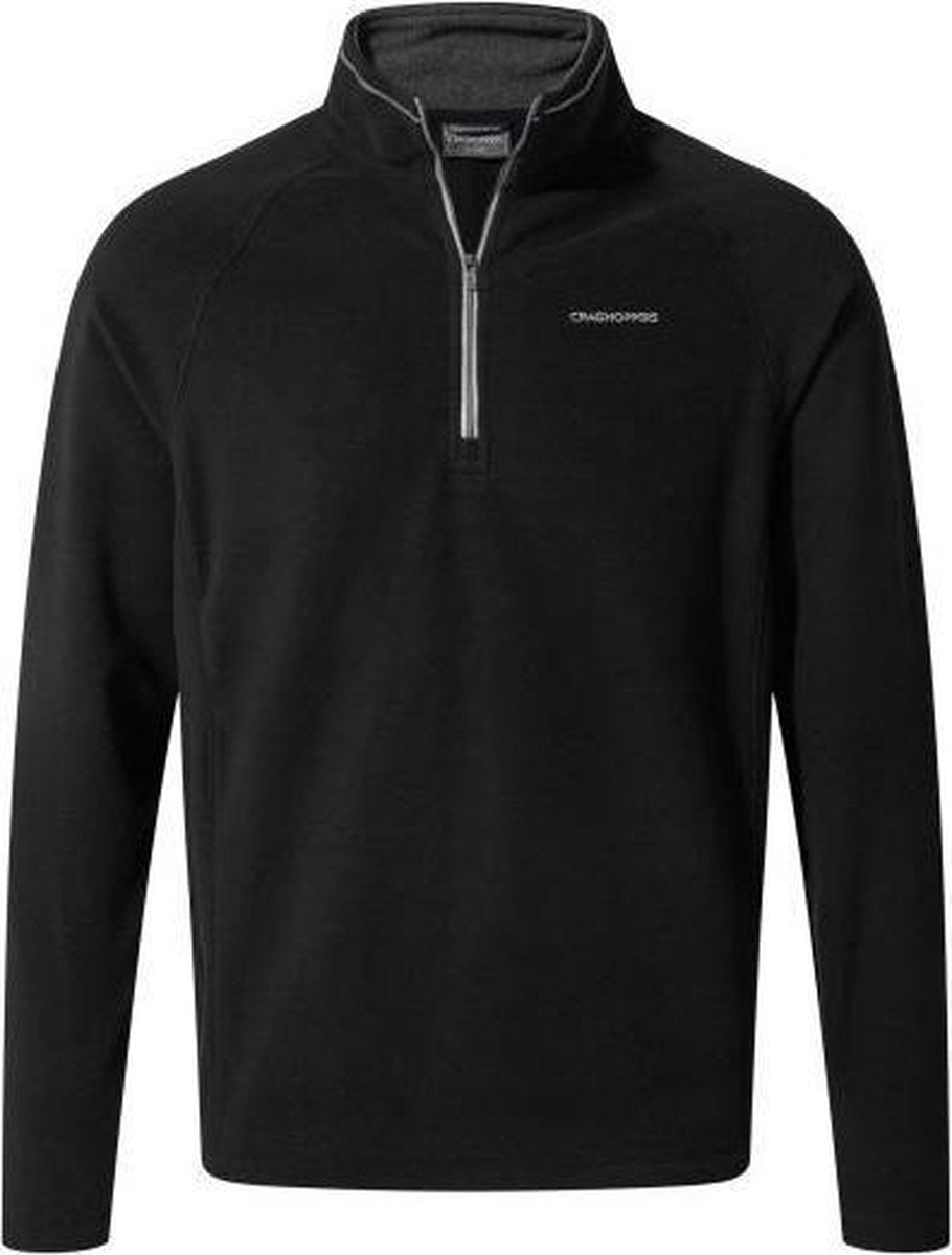Craghoppers Fleecetrui Corey V Half-zip Heren Zwart Maat S