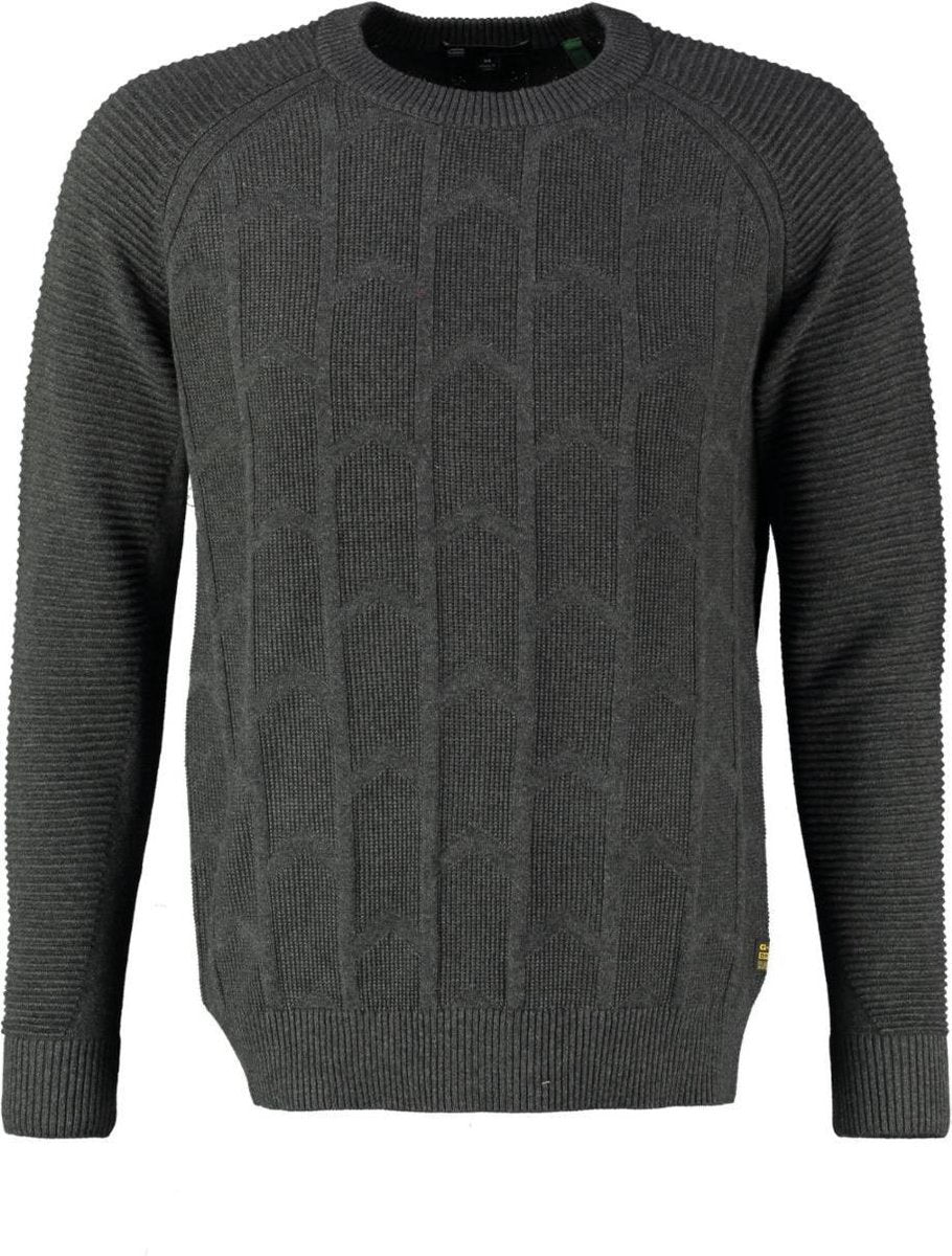G-star grijze straight fit trui biologisch katoen - valt kleiner - Maat M