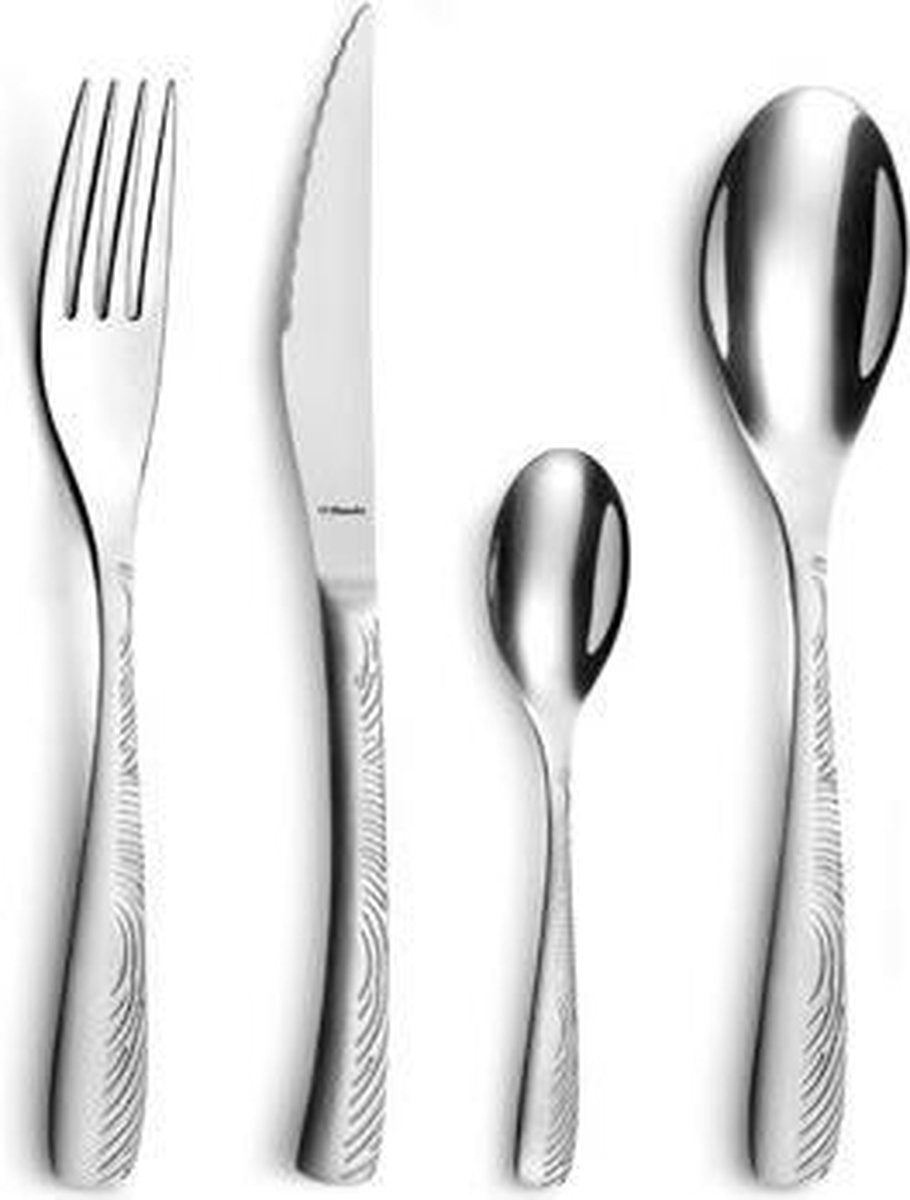 Amefa Empreinte Premium - Bestekset - RVS - (Set van 24) en Yourkitchen E-kookboek