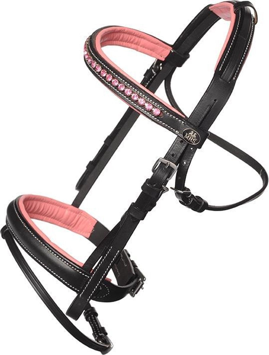 MHS Hoofdstel Naila black/pink mini mini