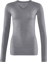 FALKE Wool Tech Light Shirt Lange Mouw Dames 33463 - Grijs 3757 grey-heather Dames - S