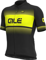 Ale SS Jersey Solid Blend - Zwart-Fluo Geel - XXXL - Valt klein