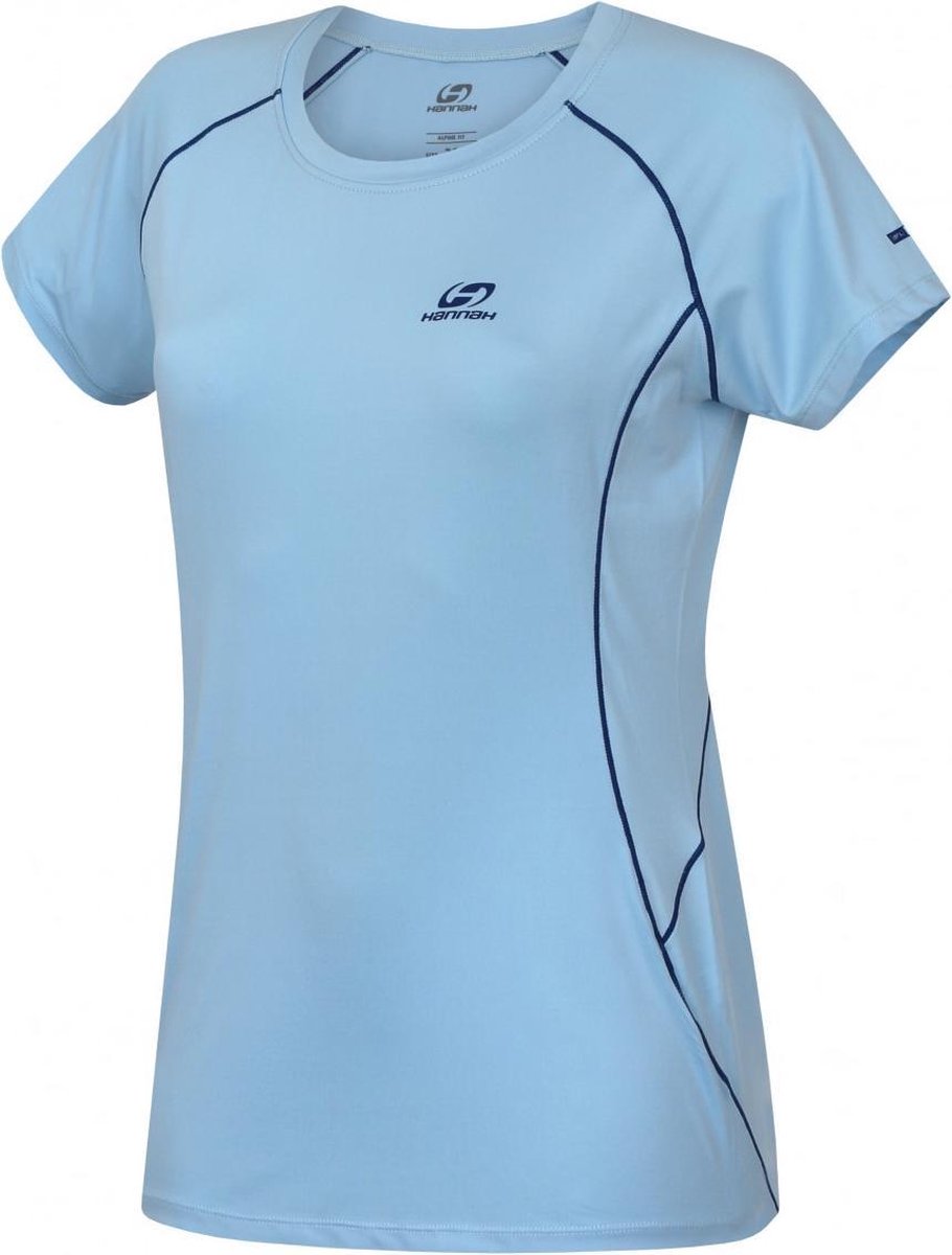 Hannah Sportshirt Speedlora Dames Polyester/elastaan Blauw Mt 36