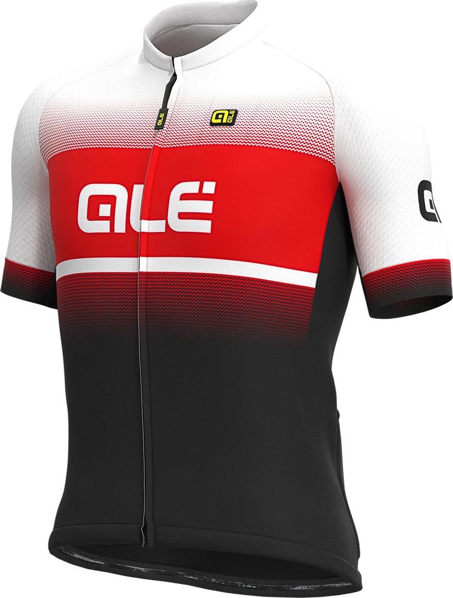 Ale SS Jersey Solid Blend - Zwart-Rood-Wit - XXXL - Valt klein