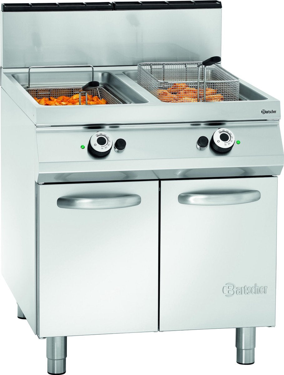 Gas friteuse met 2 binnenpannen