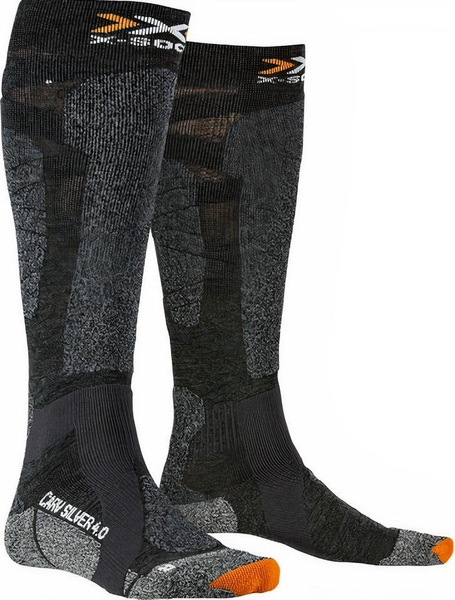 X-socks Skisokken Carve Silver Polyamide Antraciet Mt 42-44
