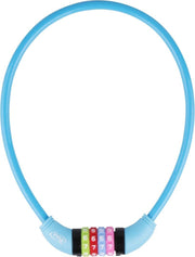 Vinz Baker Kinderfiets Kabelslot / Combinatieslot / Cijferslot Blauw 10mm - 65cm
