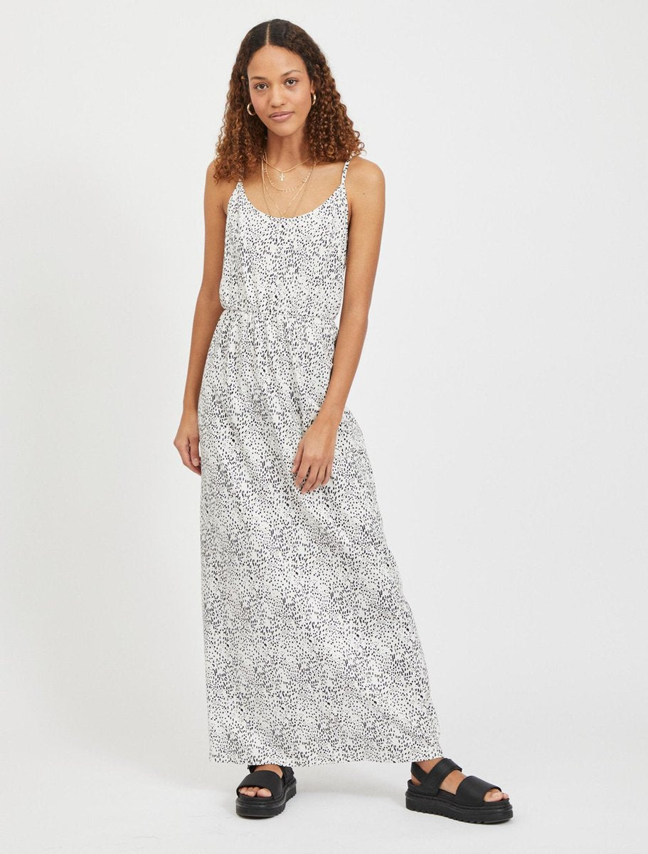 Vila VIPURE S/L MAXI DRESSBlack Dames Jurk - Maat XS