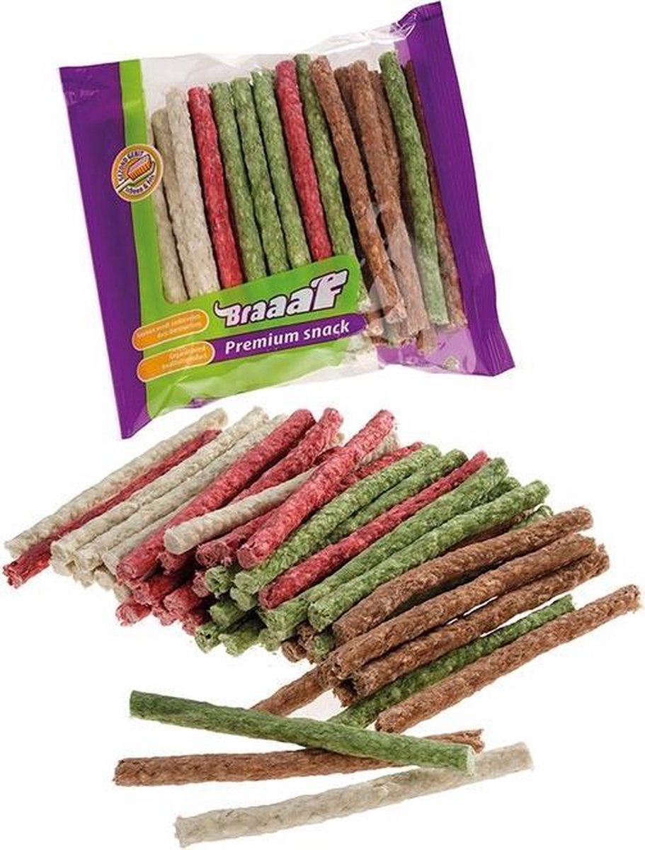 Braaaf Munchy Sticks mix 50 stuks x 10