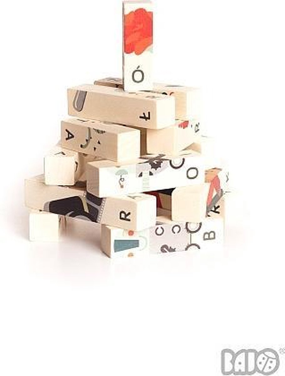 Bajo houten bouwpuzzel Afbeeldingen & Woorden (Pools) - 15 stukjes