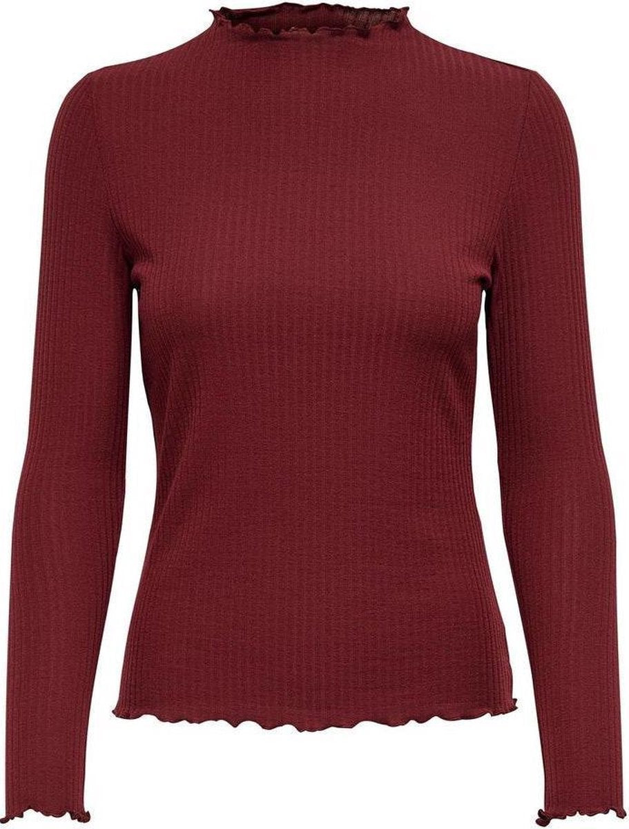 Onlemma L/s High Neck Top Noos Jrs 15180040 Merlot