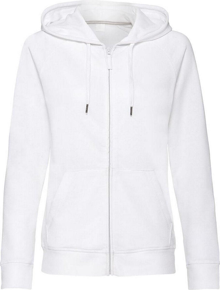 Russell Dames/dames HD Ritssweater met rits (Wit)