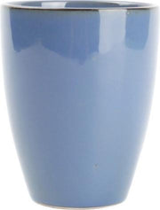 Beker zonder oor 8 x H 10 cm. Blauw Vivial. Per set van 4