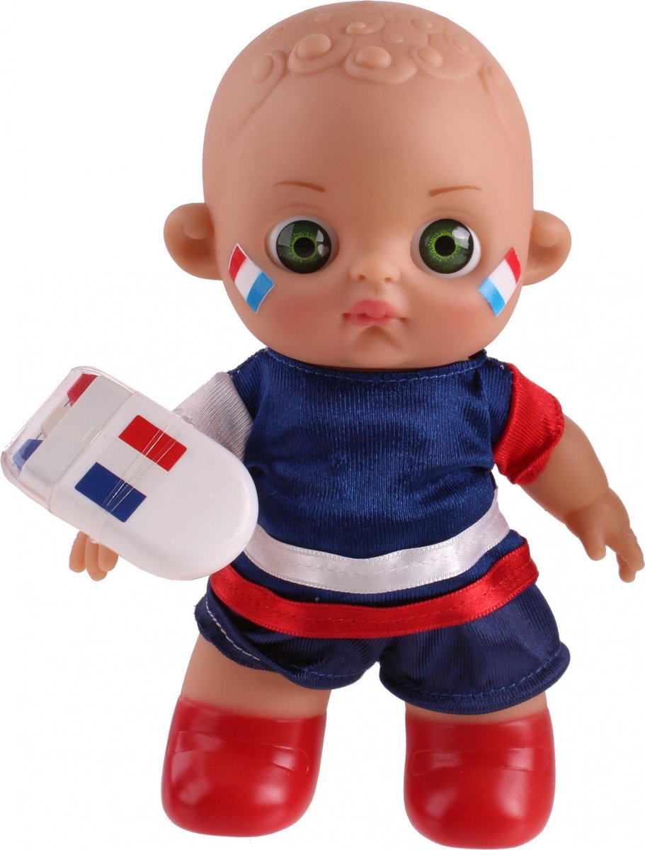 Falca Voetbalbaby Met Schmink Frankrijk 20 Cm
