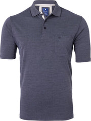 Redmond regular fit poloshirt - antraciet melange -  Maat: 3XL