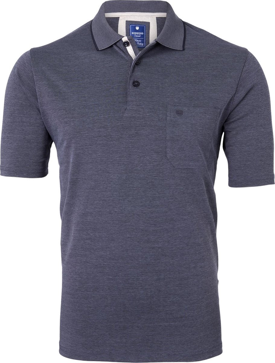 Redmond regular fit poloshirt - antraciet melange -  Maat: 3XL