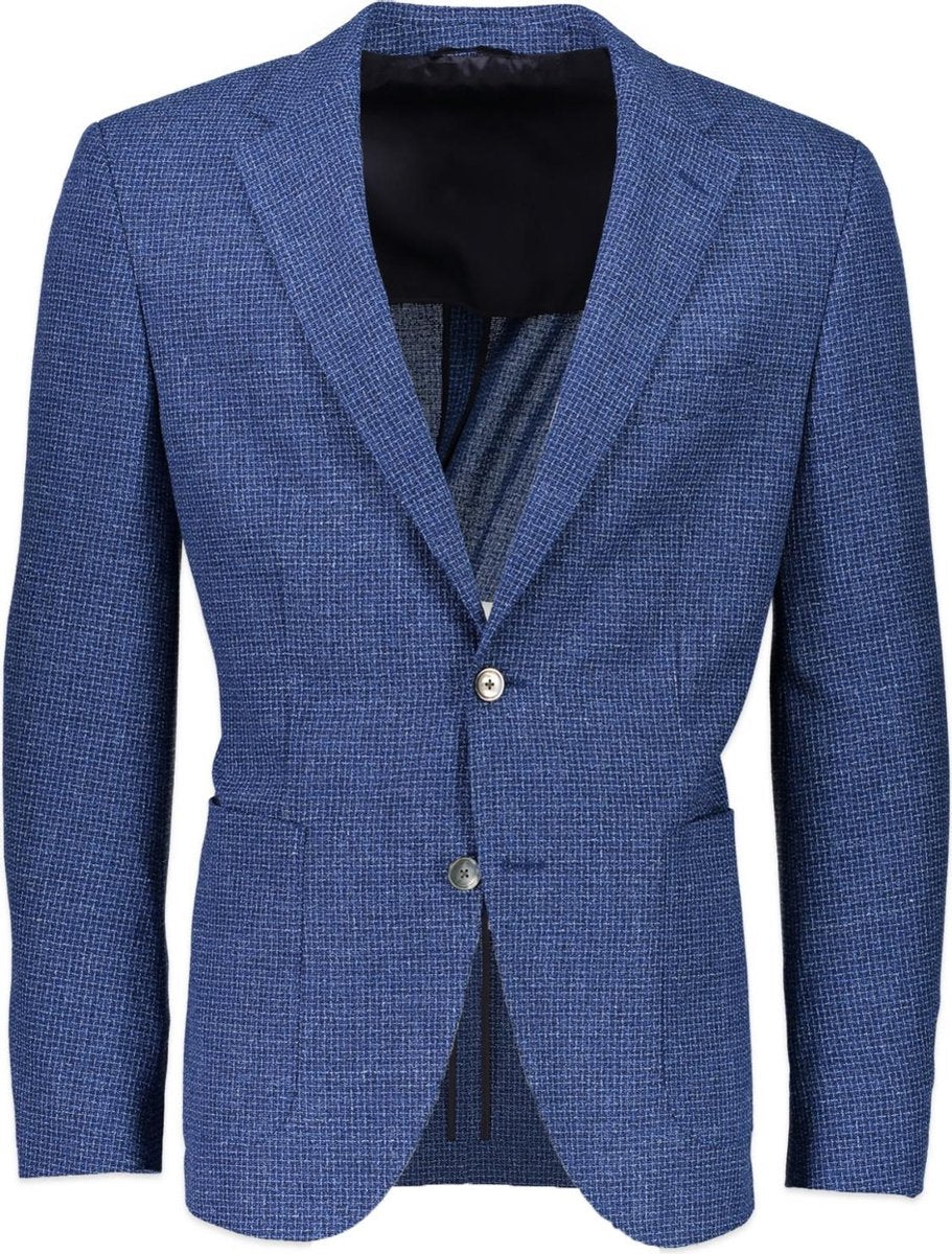 Hugo Boss  Colberts Blauw Getailleerd - Maat 50 - Heren - Lente/Zomer Collectie - Wol;Polyester;Polyamide;Elasta