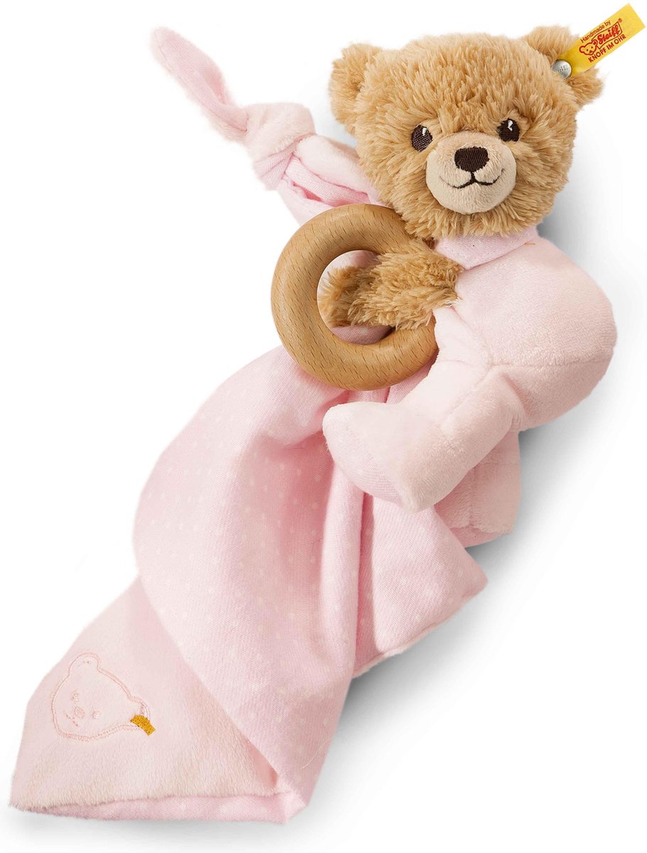 Steiff babyknuffel met doekje en rammelaar 16cm