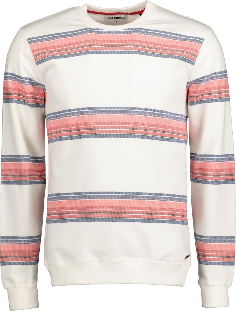 No Excess Pullover - Slim Fit - Wit - 3XL Grote Maten