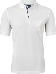 OLYMP modern fit poloshirt - wit -  Maat: 3XL