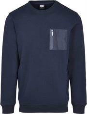 Urban Classics Crewneck sweater/trui -XL- Military Blauw