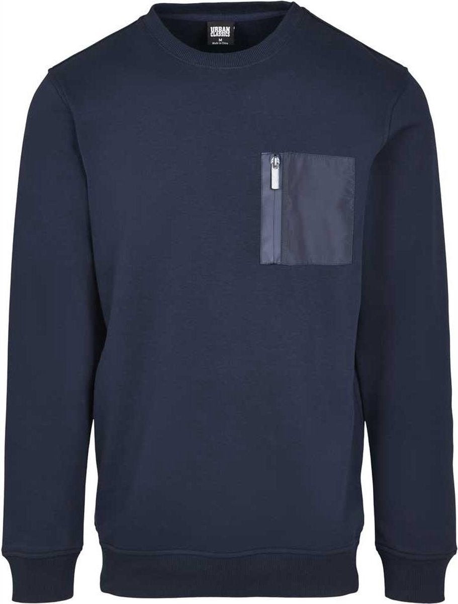 Urban Classics Crewneck sweater/trui -XL- Military Blauw