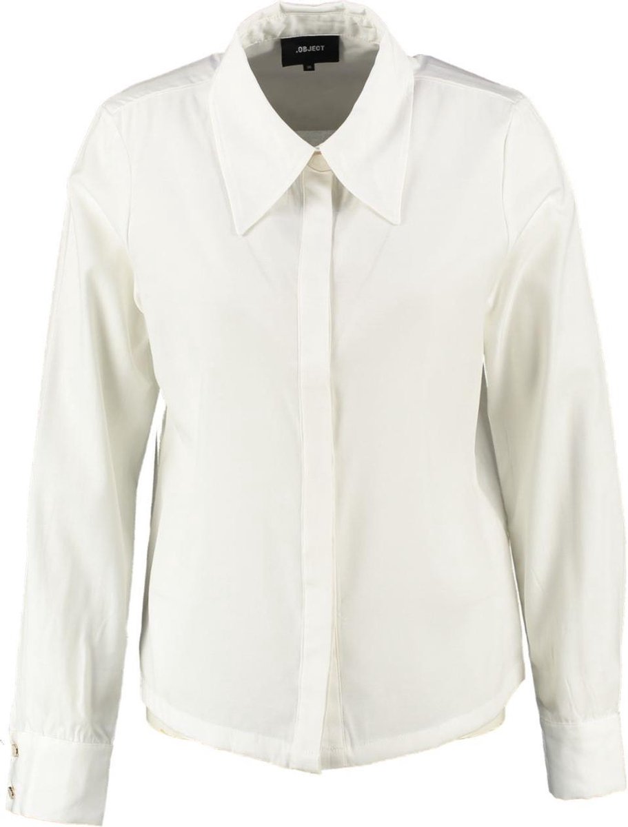 Object off white shiny blouse - Maat 36