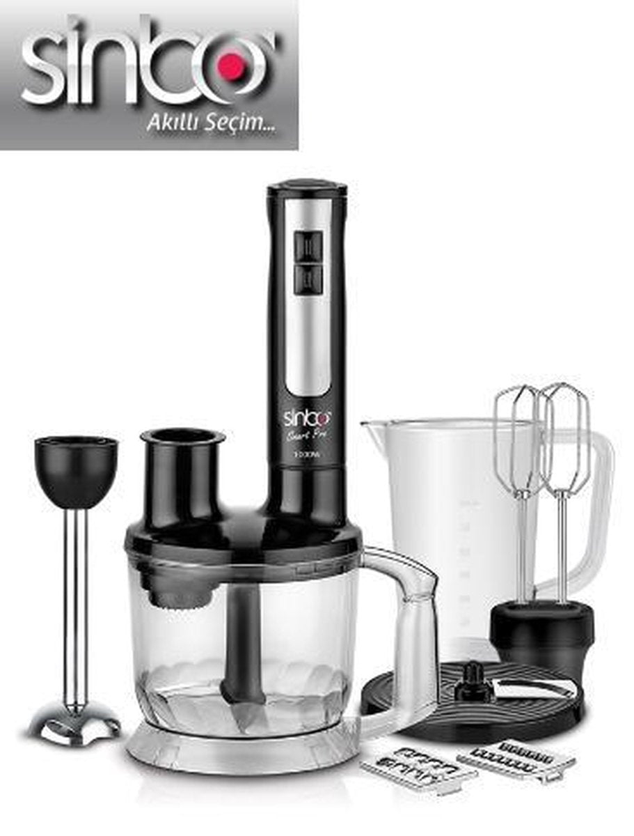 Sinbo Multi Hand Blender Full Stainless steel body 1000 Watt