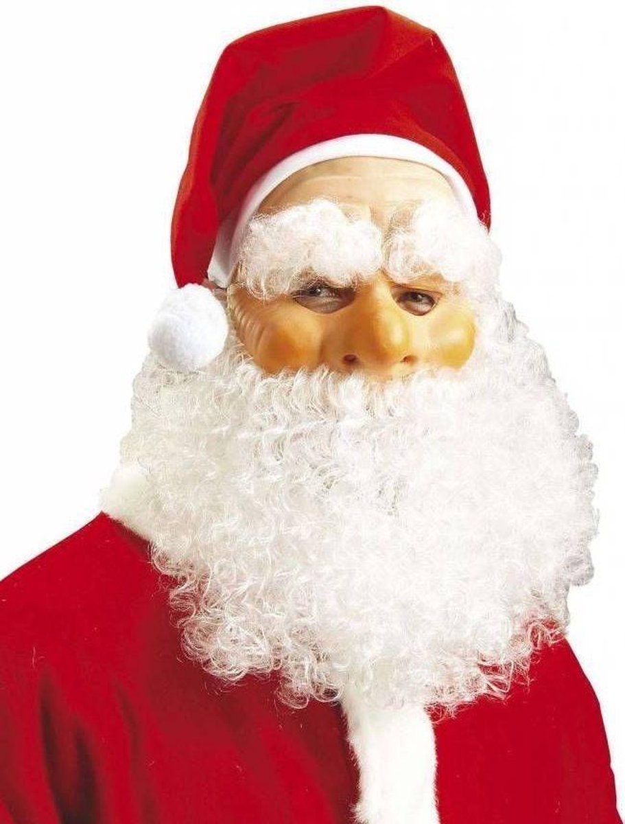 Kerstman Masker met kerstmuts