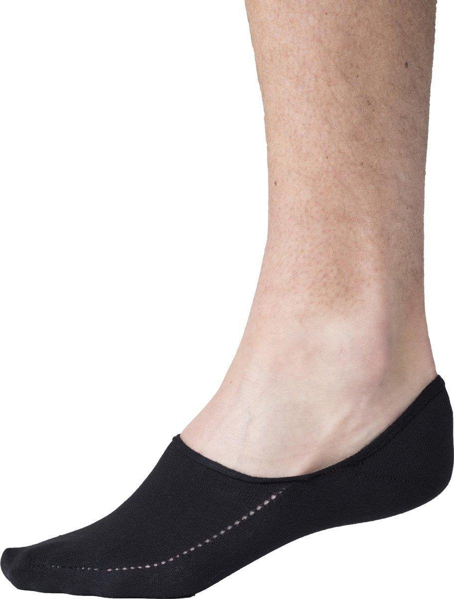 Set 4x Sneaker sokken Badstof Zwart 35-38 + Gratis Waszakje