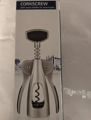 luxe kurkentrekker / met hefboomfunctie voor eenvoudig omkurken / RVS 16x4 cm