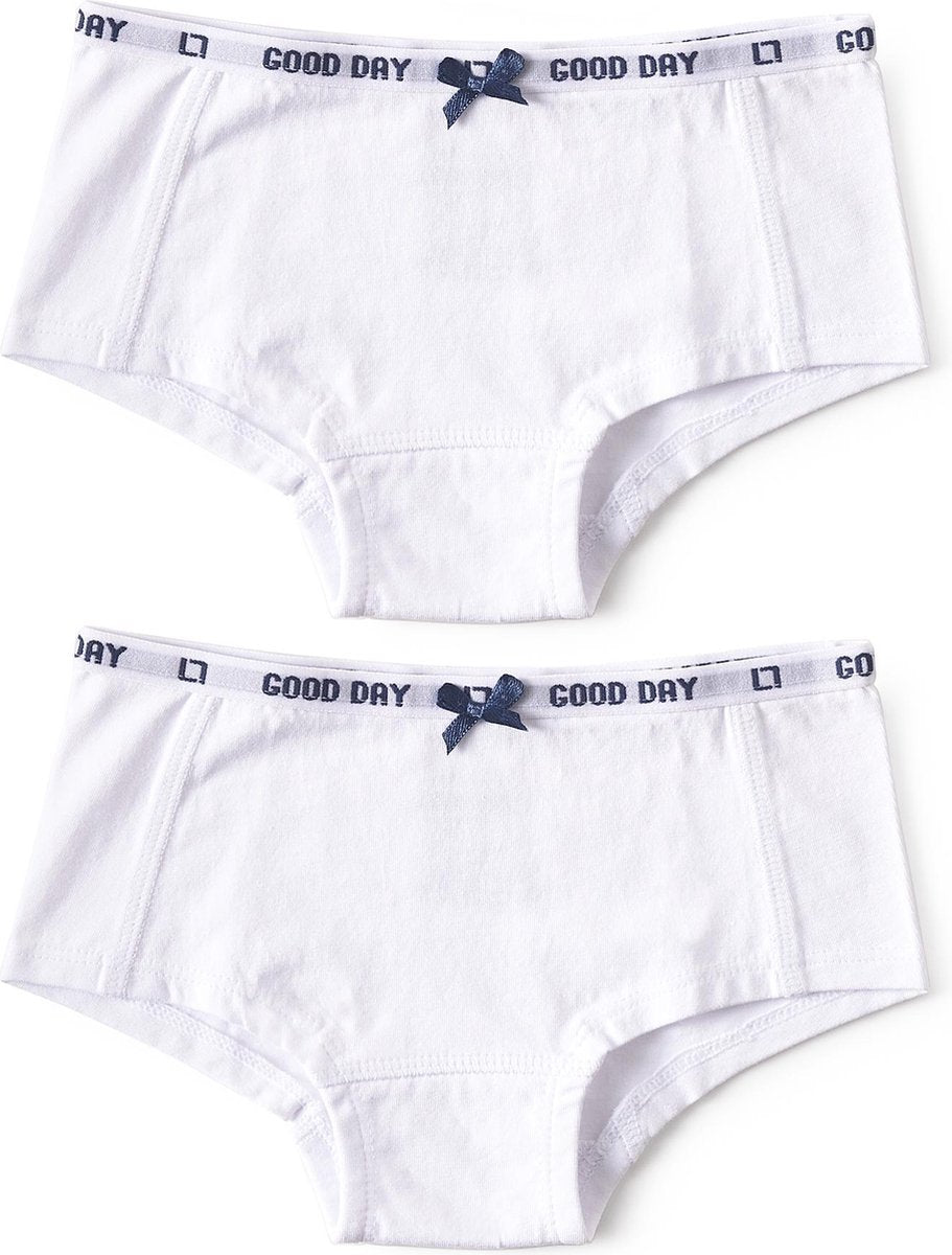 Little Label - meisjes - onderbroek - 2 stuks - wit - maat 2Y - bio-katoen
