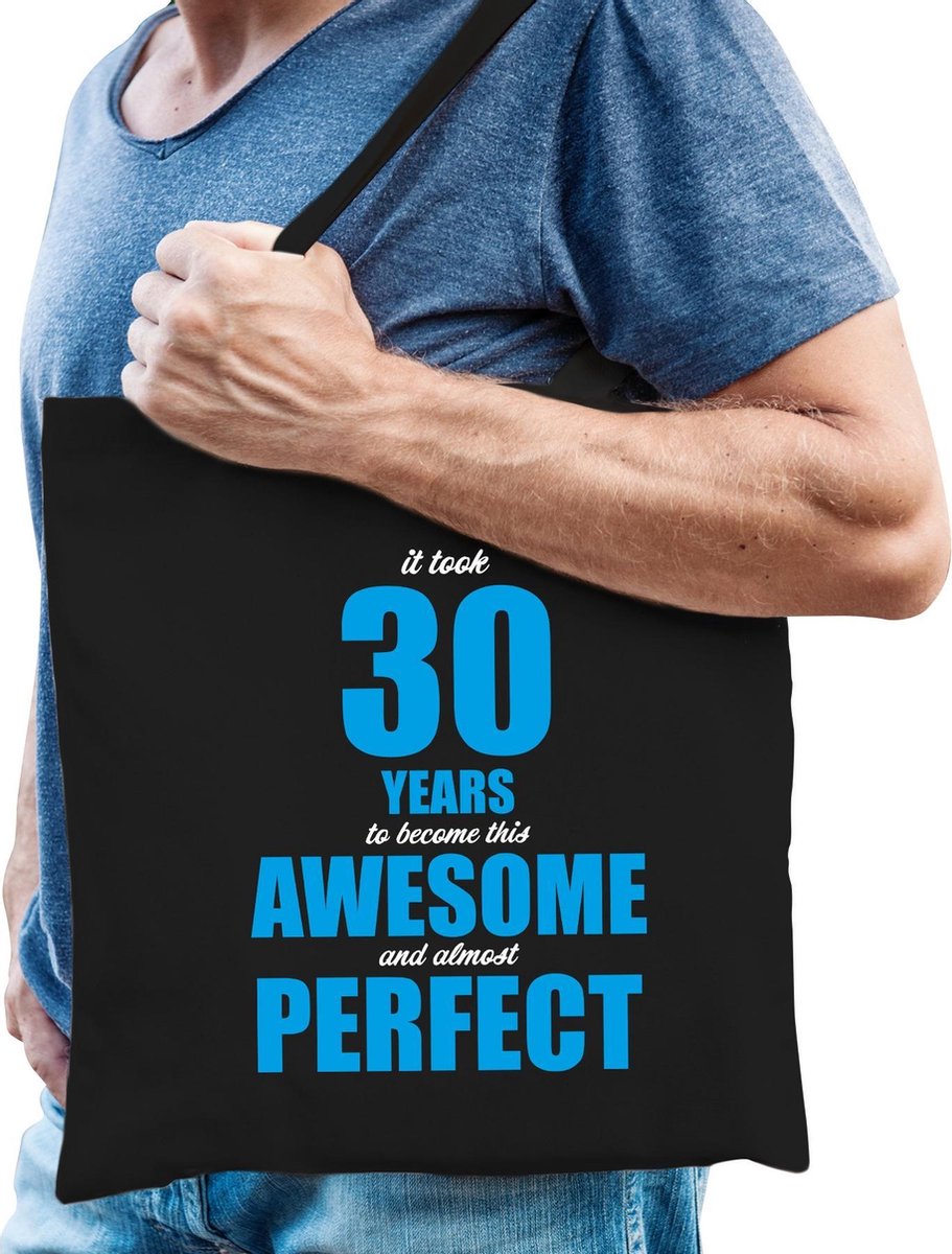It took 30 years to become this awesome cadeau tasje zwart voor heren - 30 jaar verjaardag kado tasje
