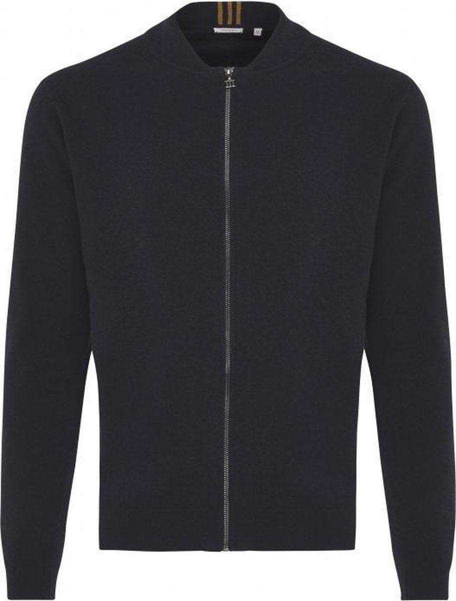 Tresanti Heren Vest Met Rits Navy Wol Regular Fit - M