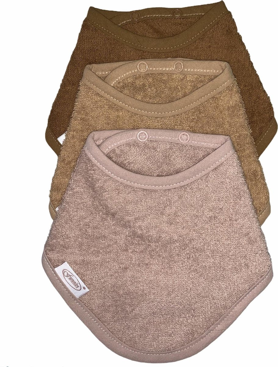 Funnies Bandana slab ( set van 3) brown clay