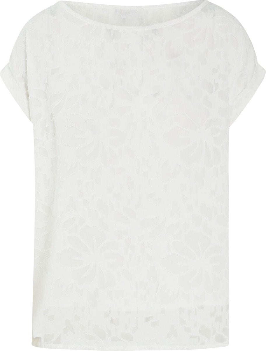 Cassis - Top met opengewerkt effect - Wit
