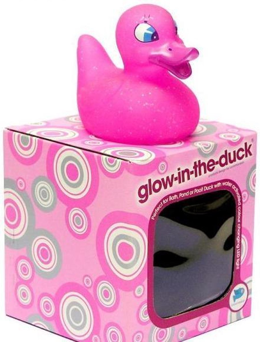 GLOW IN THE DUCK PINK ROZE Badeend