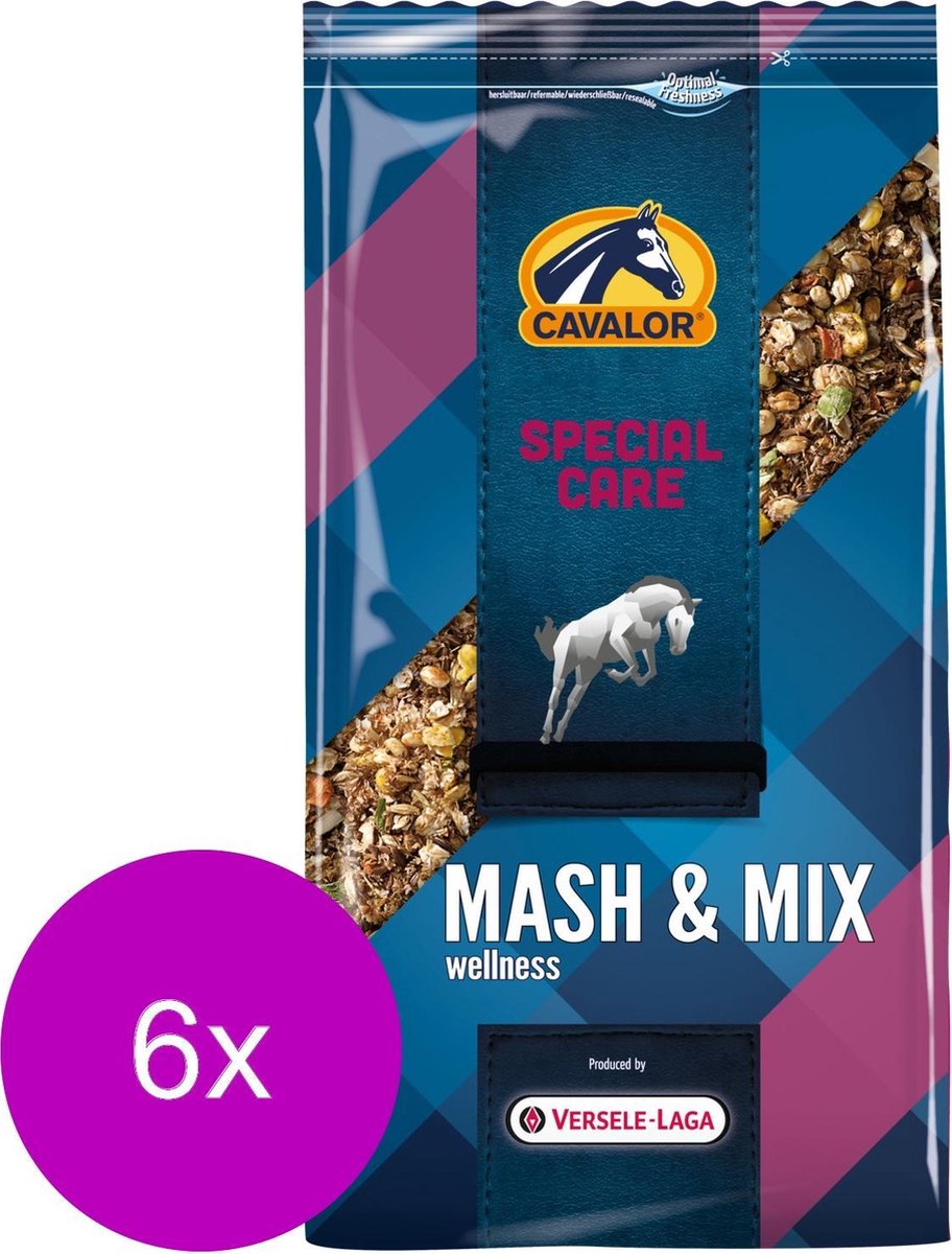 Cavalor Mash & Mix Licht Verteerbaar - Voedingssupplement - 6 x 1.5 kg
