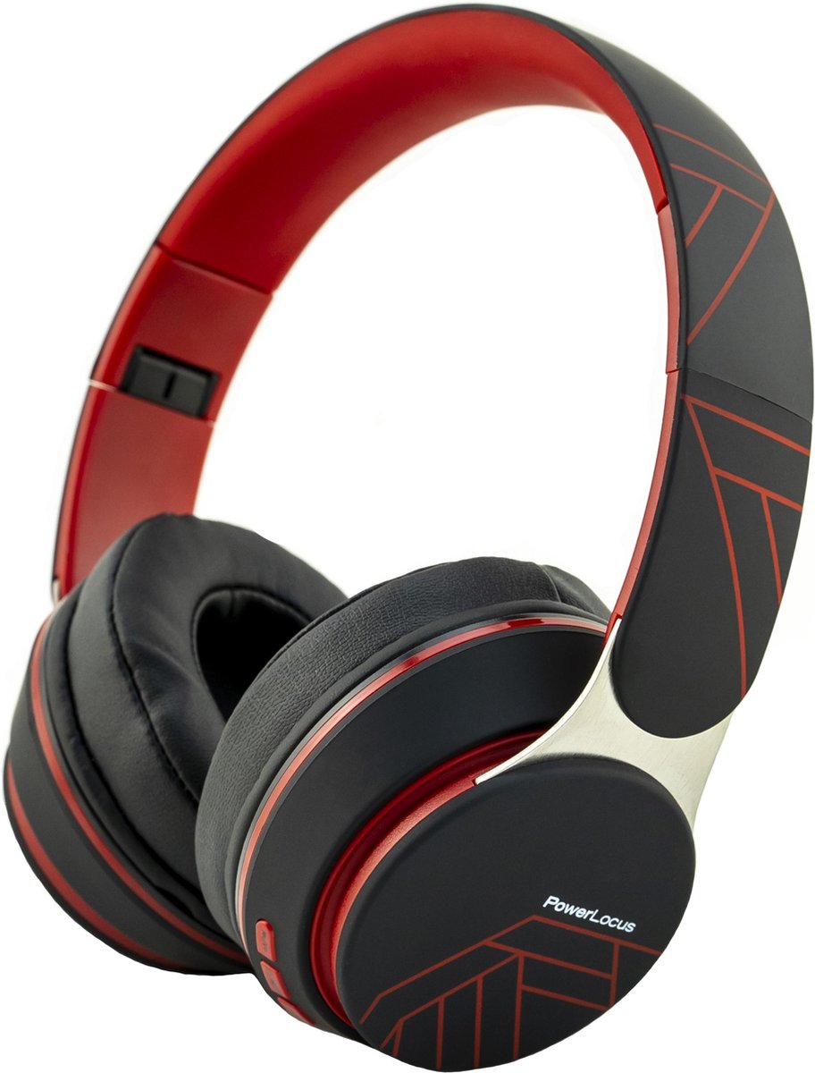 PowerLocus Edge - Draadloze Over-Ear koptelefoon - Zwart/Rood