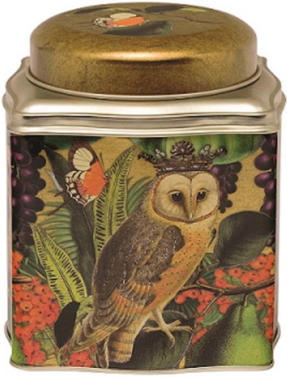 Blik tea Uil en vlinder 10