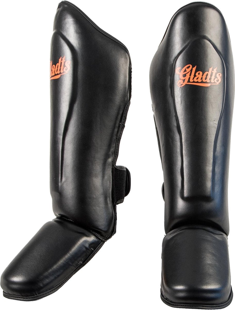 Gladts scheenbeschermer kickboksen zwart maat XL