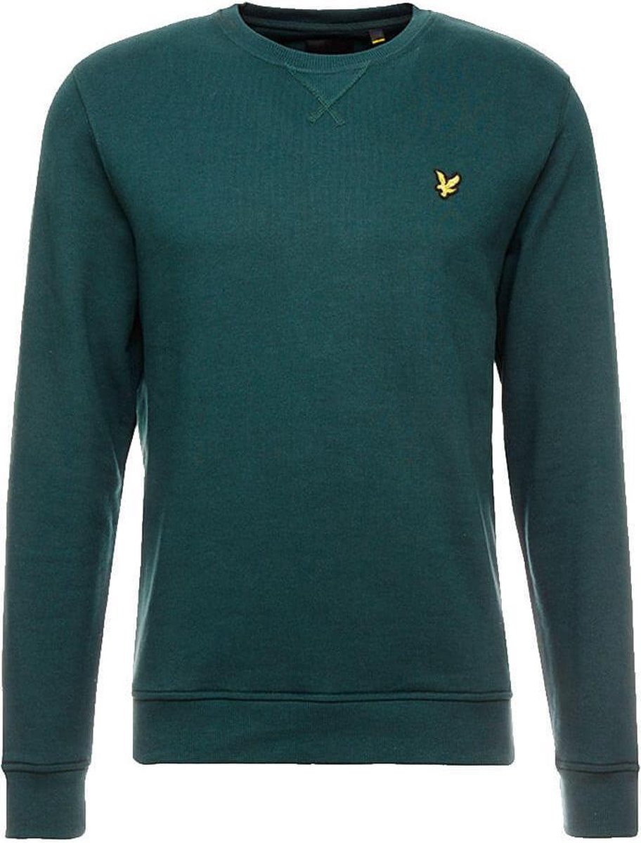 Lyle & Scott - Heren Sweaters Brushed Crew Neck Sweatshirt - Groen - Maat S